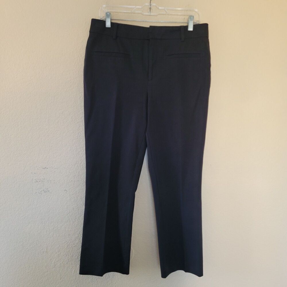 Anthropologie Maeve The Essential Slim Kick Flare High Rise Pants Size 10 Black